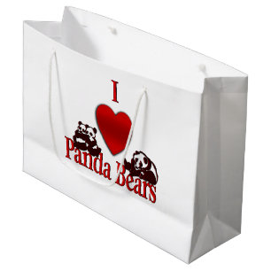 I Herz-Panda-Bären Große Geschenktüte