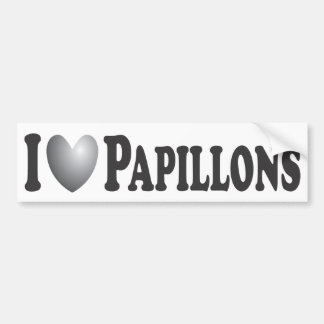 I Herz Papillons - Autoaufkleber