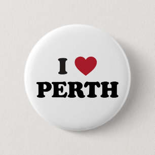 I Herz Perth Australien Button