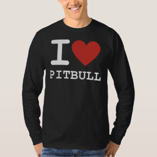 I Herz Pitbull I Liebe Pitbull Angepasst T-Shirt