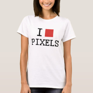 I Herz-Pixel-T - Shirt der Liebe-Pixel-/I