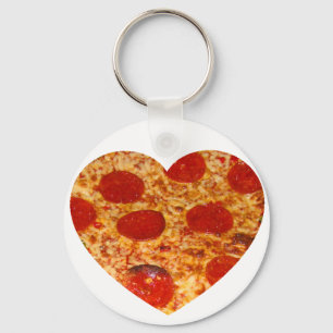 I Herz-Pizza Schlüsselanhänger