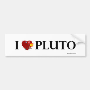 I Herz Pluto Autoaufkleber