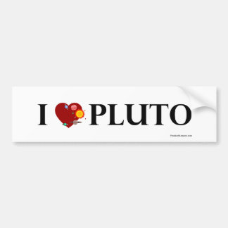 I Herz Pluto Autoaufkleber