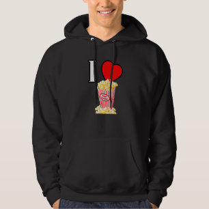 I Herz Popcorn I Liebe Popcorn Wort Favorit sna Hoodie