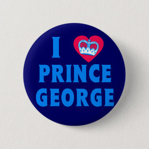 I HERZ-PRINZ GEORGE mit Herzen und Krone Button