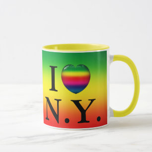 I Herz-Regenbogen-Liebe N.Y.-Tasse Tasse