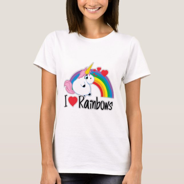 I Herz-Regenbogen T-Shirt (Vorderseite)