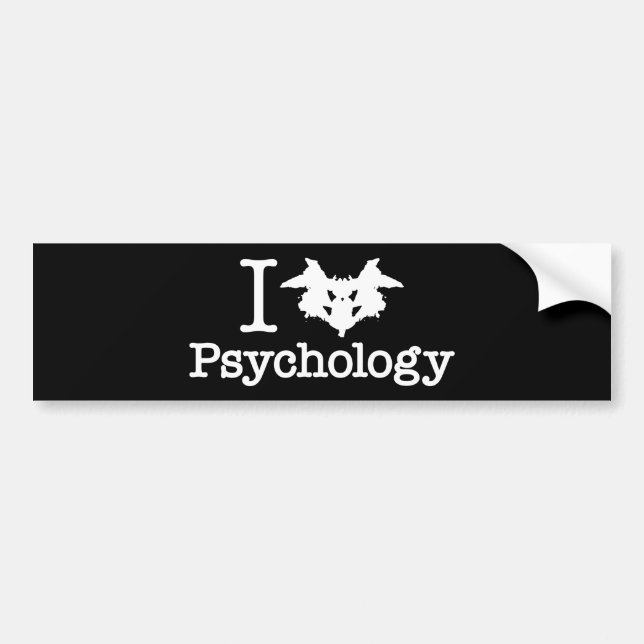 I Herz (Rorschach Inkblot) Psychologie Autoaufkleber (Vorne)