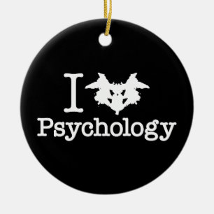 I Herz (Rorschach Inkblot) Psychologie Keramik Ornament