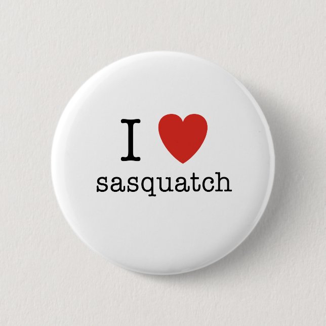 I Herz Sasquatch Button (Vorderseite)