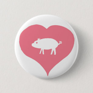I Herz-Schwein-Button Button