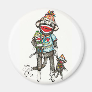 I Herz-Socken-Affen Magnet