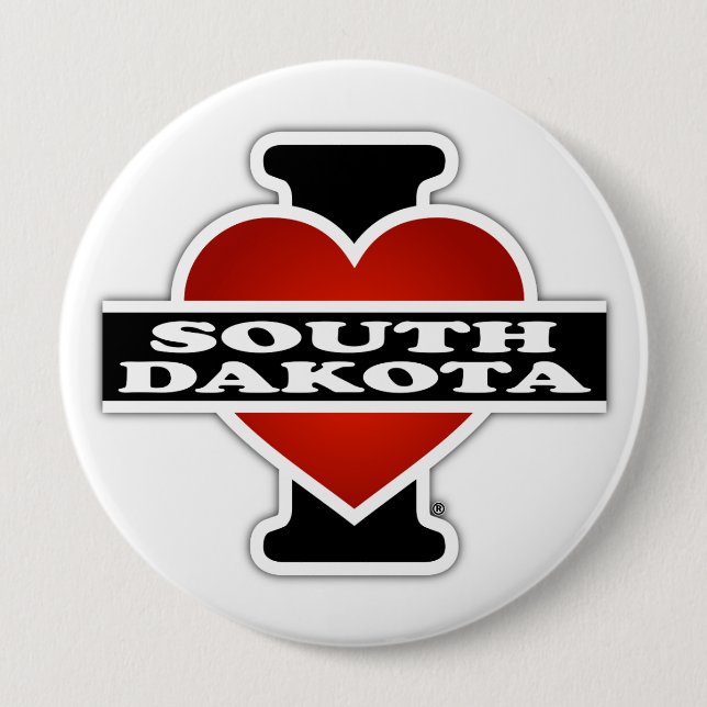 I Herz South Dakota Button (Vorderseite)