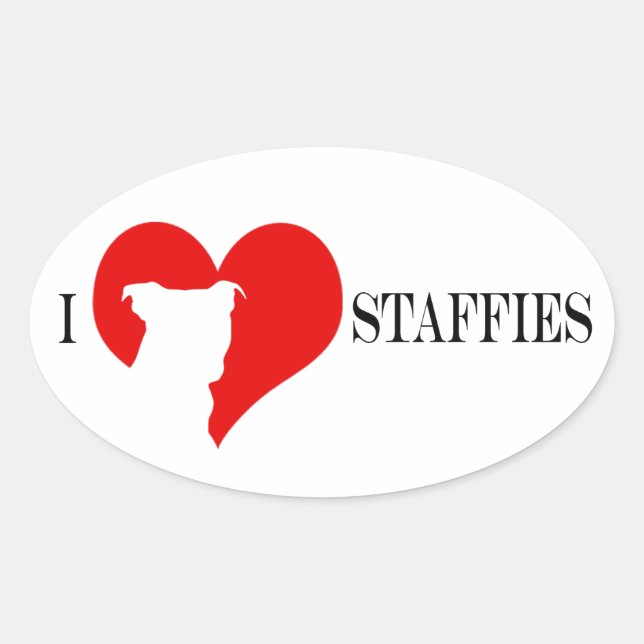 i Herz Staffids - Oval Stickers (Vorderseite)