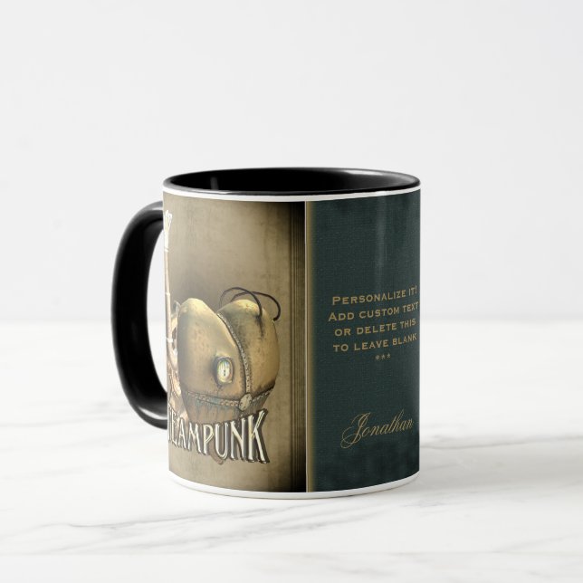 I Herz Steampunk personalisierte Tassen (Vorderseite Links)