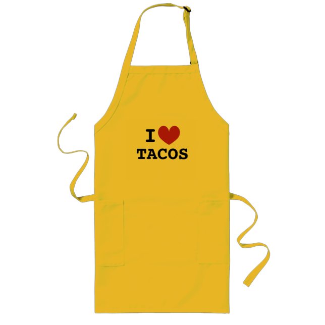 I Herz-Tacos | i Liebe mexikanische Küche Lange Schürze (Vorne)