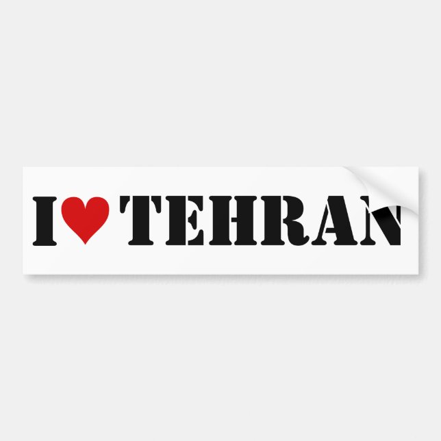 I [Herz] Teheran Autoaufkleber (Vorne)