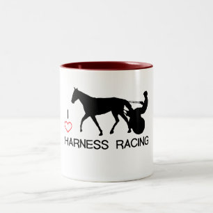 I Herz-Trabrennen Zweifarbige Tasse
