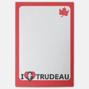 I Herz Trudeau Post-it Klebezettel