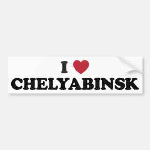 I Herz Tscheljabinsk Russland Autoaufkleber