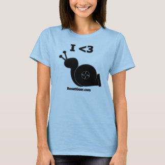 I Herz-Turbo-Schnecke-Spaghetti-Bügel-Shirt T-Shirt