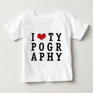 I Herz-Typografie Baby T-shirt