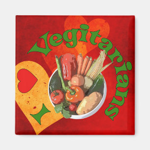 I Herz-Vegetarier Magnet