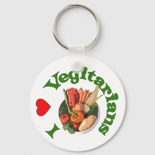 I Herz-Vegetarier Schlüsselanhänger