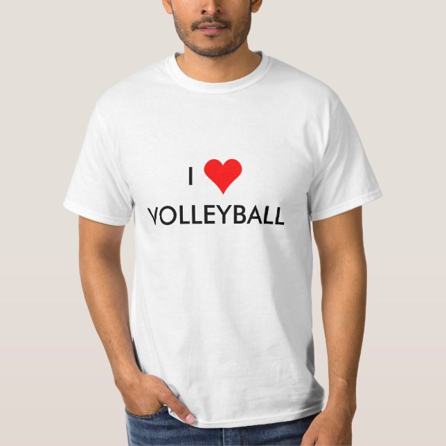i Herz-Volleyball T-Shirt (Vorderseite)