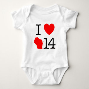 I Herz Wisconsin 14 Baby Strampler