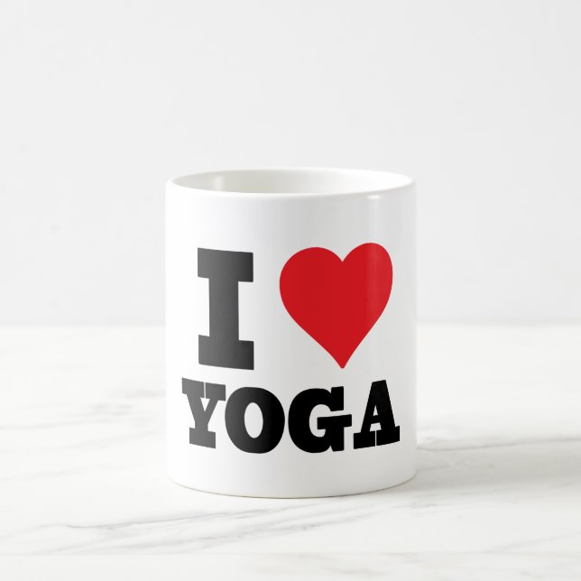 I Herz-Yoga-Tasse Kaffeetasse (Mittel)