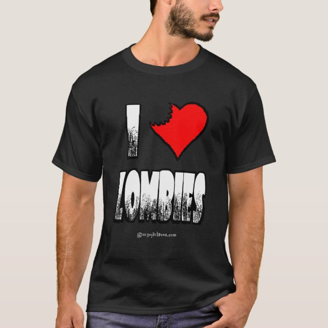 I Herz-Zombie-Zombie-T - Shirt (Vorderseite)