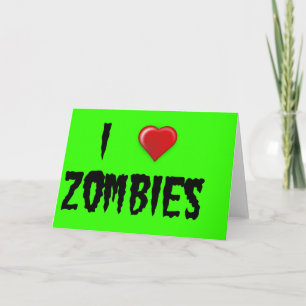 I Herz-Zombies Feiertagskarte