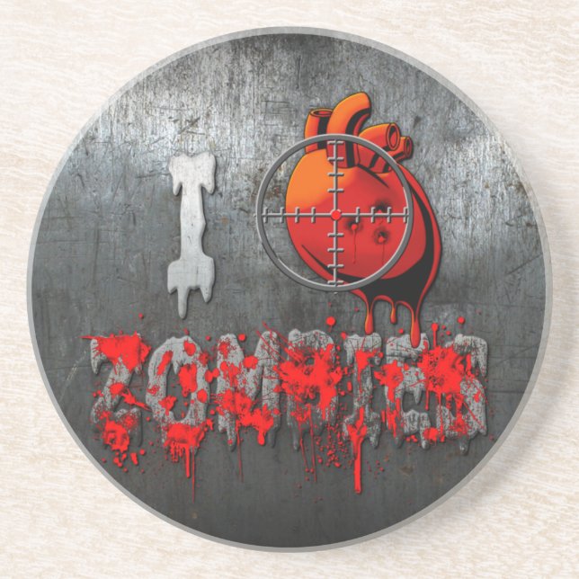 I Herz-Zombies Untersetzer (Vorne)