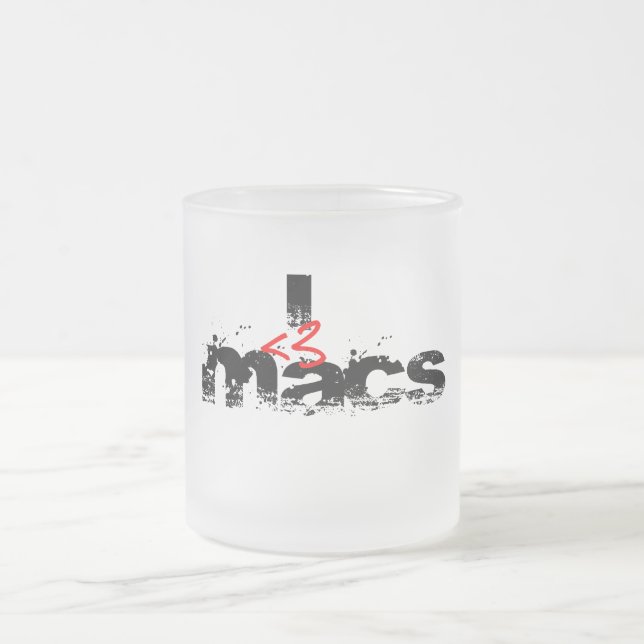 I HerzMAcs(rot) - Mac-Tasse Mattglastasse (Mittel)