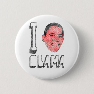 I Herzobama-Knöpfe Button