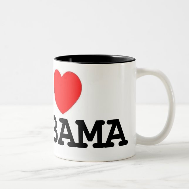 I Herzobama-Tasse Zweifarbige Tasse (Rechts)
