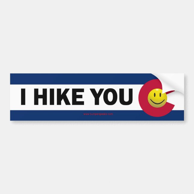 I Hike You Colorado Bumper Sticker Autoaufkleber (Vorne)