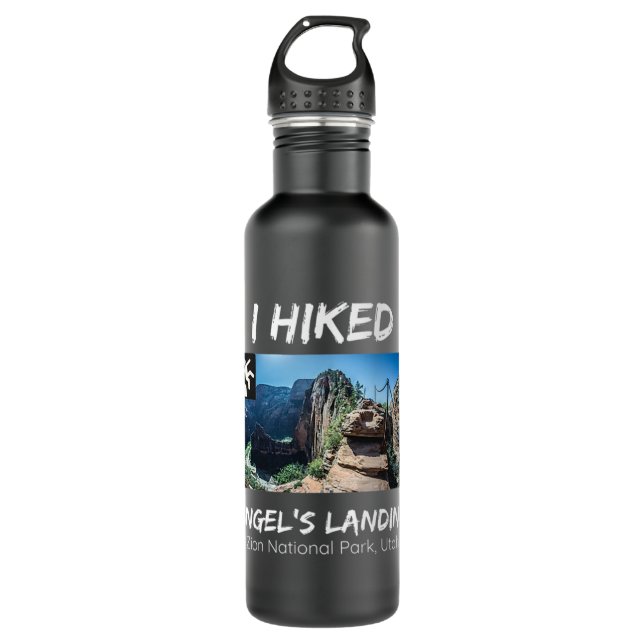 I Hiked Angel's Landing Zion National Park Utah Edelstahlflasche (Vorderseite)