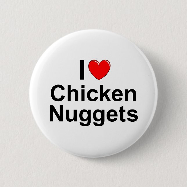 I Huhn-Nuggets der Liebe-(Herz) Button (Vorderseite)