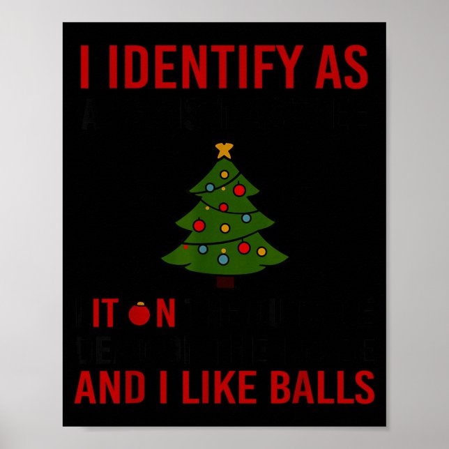 I Identify As A Christmas Tree Lot On The Outside  Poster (Vorne)