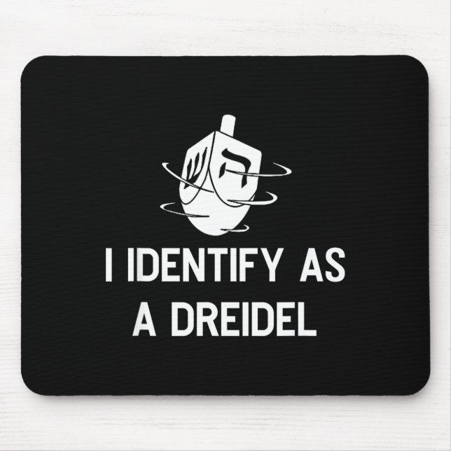 I Identify As A Dreidel Funny Hanukkah Gelt Menora Mousepad (Vorne)