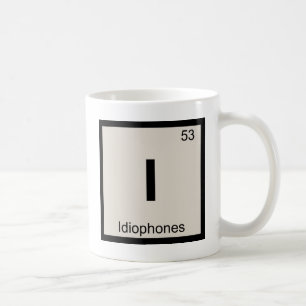 I - Idiophone Musik Chemie Periodensystem Kaffeetasse