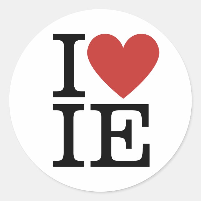 I ❤️ IE Studierende für Industrietechnik/Fakultät Runder Aufkleber (Vorderseite)