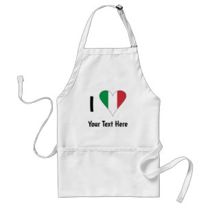 I (Italienische Flag Herzfrequenz-Liebe) Ihr Text Schürze