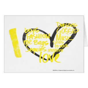 I jaune de graffiti de coeur