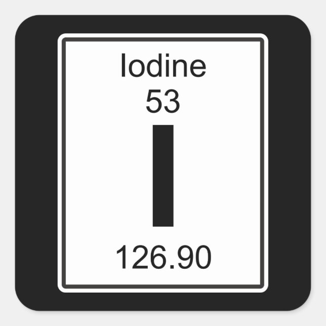 I - Jod Quadratischer Aufkleber (Vorderseite)