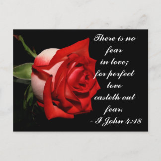 I John 4:18 Postcard Postkarte