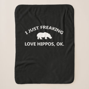 I Just Freaking Liebe Hippos Geschenk Sherpadecke